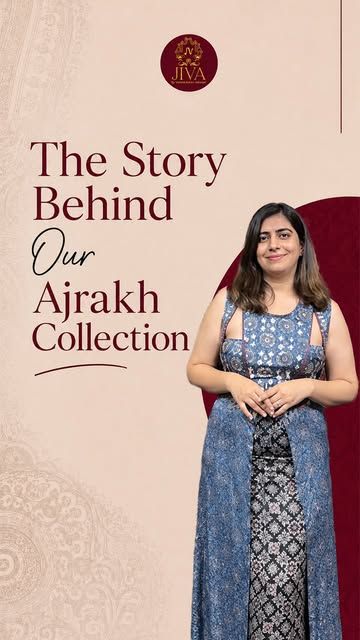 Varsha presenting the Ajrakh collection